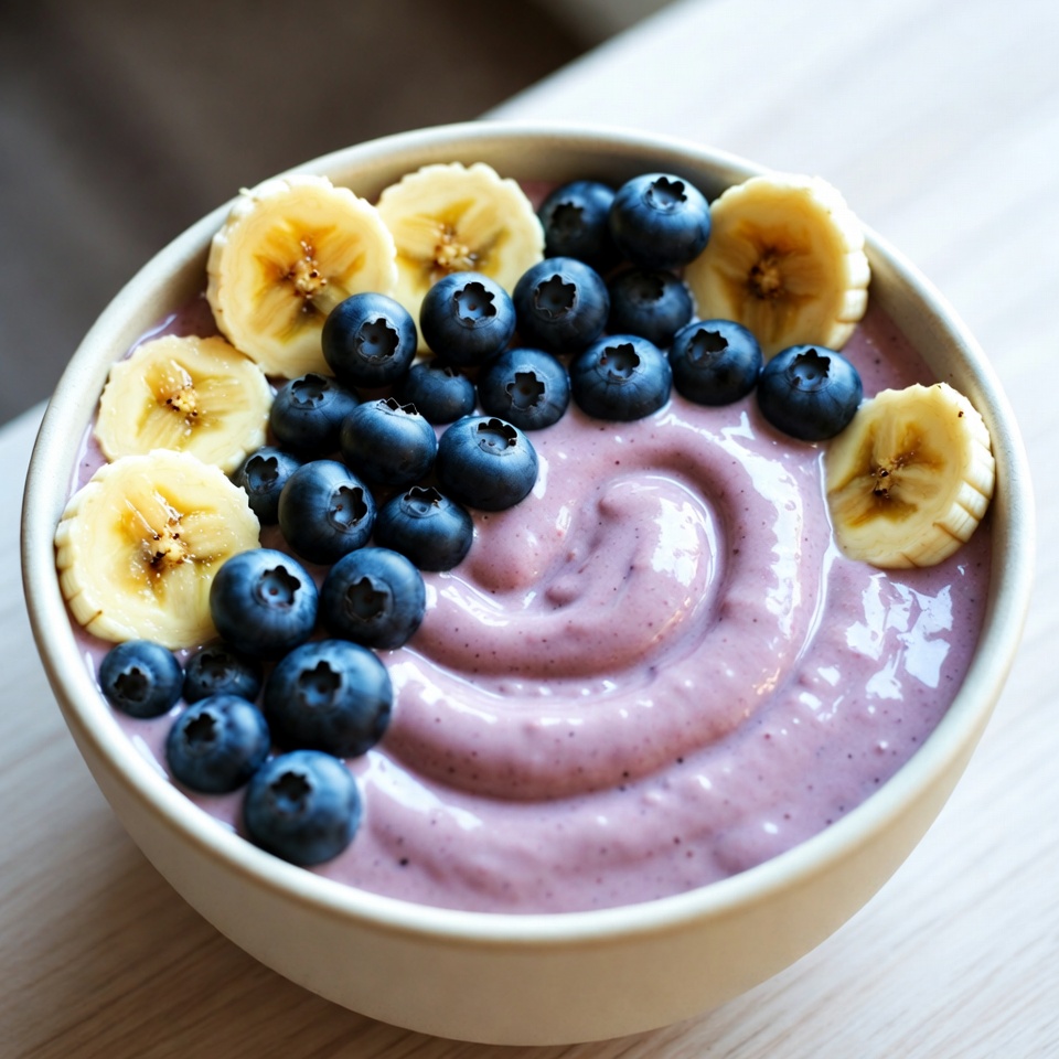 Smoothie bowl z jagodami i bananem Smoothie bowl z jagodami i bananem